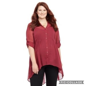 Plus Size Motherhood 🤰🏽Maternity high low blouse